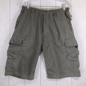 REI XL Nylon Army Green Cargo Shorts 16/18